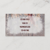 Rustige Westerne stip Gele zonnebloemen Visitekaartje (Achterkant)