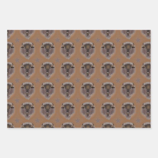 Rustige Westerne vlakten Bison Inpakpapier Vel (Voorkant)