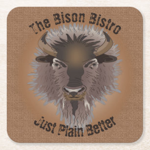 Rustige Westerne vlakten Bison Kartonnen Onderzetters