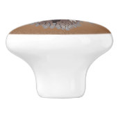 Rustige Westerne vlakten Bison Keramische Knop (Zijkant)