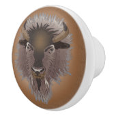 Rustige Westerne vlakten Bison Keramische Knop (Rechts)