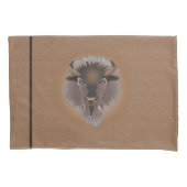 Rustige Westerne vlakten Bison Kussensloop (Voorkant-Links)