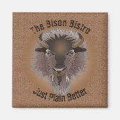 Rustige Westerne vlakten Bison Magneet (Voorkant)