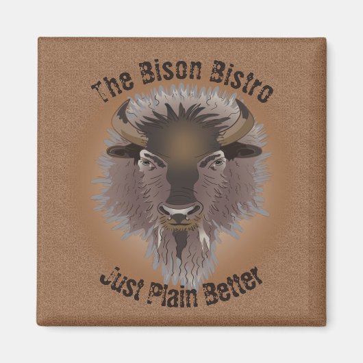 Rustige Westerne vlakten Bison Magneet (Voorkant)