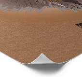 Rustige Westerne vlakten Bison Poster (Hoek)