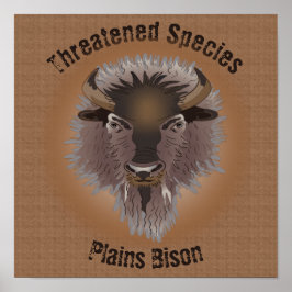 Rustige Westerne vlakten Bison Poster