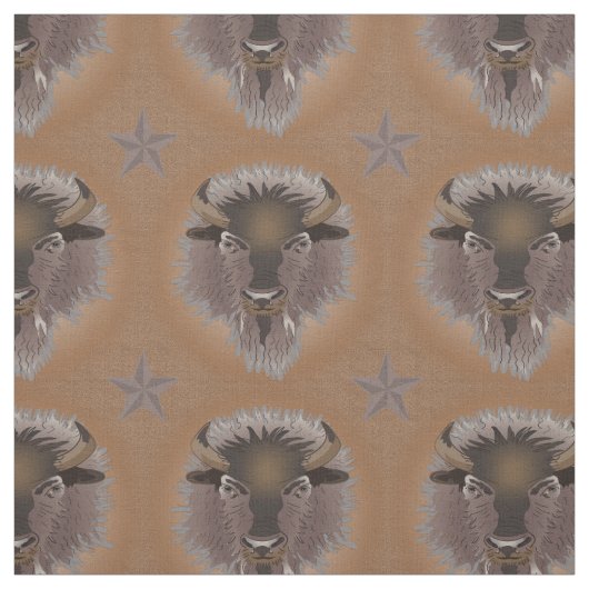Rustige Westerne vlakten Bison Stof (Swatch)