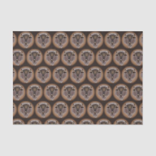 Rustige Westerne vlakten Bison Tissuepapier (Voorkant)