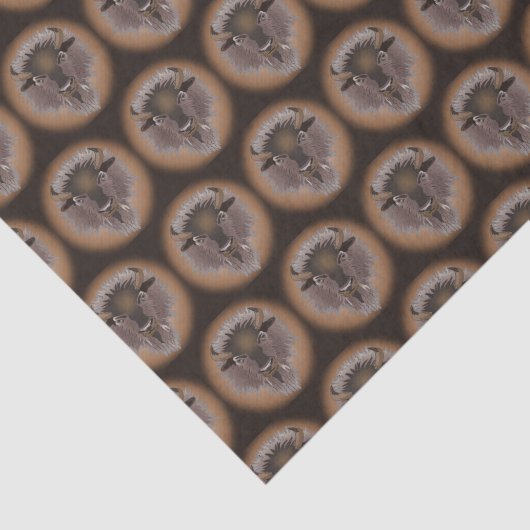 Rustige Westerne vlakten Bison Tissuepapier (Detail)