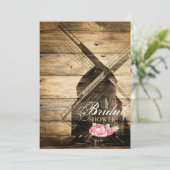 Rustige westerne windmolen Barn-vrijgezellenfeest Kaart (Staand voorkant)