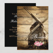 Rustige westerne windmolen Barn-vrijgezellenfeest Kaart (Voorkant / Achterkant)