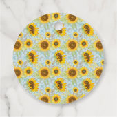 Rustige Westerne zonnebloem Baby shower Bedankjes Labels (Achterkant)