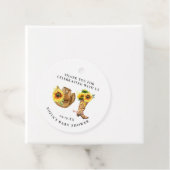 Rustige Westerne zonnebloem Baby shower Bedankjes Labels (In situ)