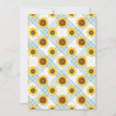 Rustige Westerne zonnebloem Baby shower Kaart (Achterkant)