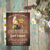 Rustige Westerne zonnebloem Baby shower Kaart