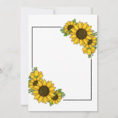 Rustige Westerne zonnebloem Baby shower Kaart (Achterkant)