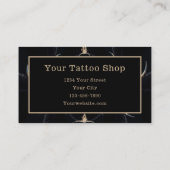 Rustige Westerne zwarte Tan Monogram Bull Koe Visitekaartje (Achterkant)