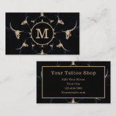 Rustige Westerne zwarte Tan Monogram Bull Koe Visitekaartje (Voorkant / Achterkant)