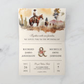 Rustige Westerse Cowboy Alles in Eén QR Code Huwel (Binnen)