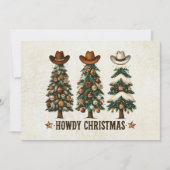 Rustige Westerse Cowboy Kerst Foto Feestdagenkaart (Voorkant)