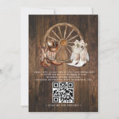 Rustige Westerse Landelijke Schuur QR Code Bruilof Kaart (Achterkant)