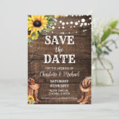 Rustige Westerse Save the Date Huwelijk Kaart (Staand voorkant)
