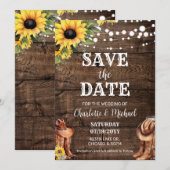 Rustige Westerse Save the Date Huwelijk Kaart (Voorkant / Achterkant)