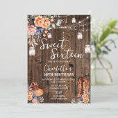 Rustige Westerse Sweet Sixteen Kaart (Staand voorkant)