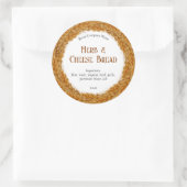 Rustige Wheat Wreath Bread Bakery Business Custom Ronde Sticker (Tas)