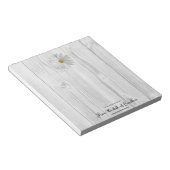 Rustige White Daisy-laptop op maat Notitieblok (Schuin)