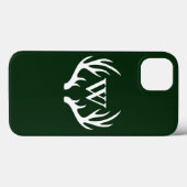 Rustige White Deer Antlers Aangepast monogram Case-Mate iPhone Case (Achterkant (horizontaal))