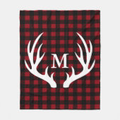Rustige White Deer Antlers Buffalo Pset Custom Fleece Deken (Voorkant)