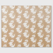 Rustige  White Deer Woodland Kraft Cadeaupapier (Vlak)