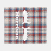 Rustige White Moose Antlers Berry Pset Monogram Fleece Deken (Voorkant (Horizontaal))