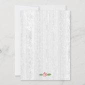 Rustige White Wood Deer Antler Pensioen Partij Kaart (Achterkant)