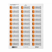 Rustige White Wood Oranje Daisy Adresetiketten Etiket (Full Sheet)