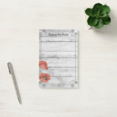 Rustige White Wood Poppy Flowers Notes (Kantoor)