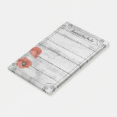 Rustige White Wood Poppy Flowers Notes (Schuin)