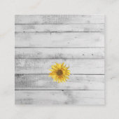 Rustige White Wood Sunflower Weddenschap RSVP-kaar Informatiekaartje (Achterkant)