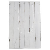 Rustige White Wood Tone Medium Gift Bag Cadeauzakje (Achterkant)