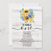 Rustige White Wood Waterverf Wedding Sunflower Kaart (Voorkant)