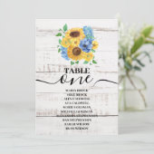 Rustige White Wood Waterverf Wedding Sunflower Kaart (Staand voorkant)
