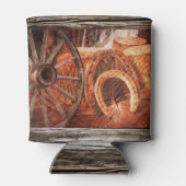 Rustige wielwieltjes Hoefijzers Westerne stijl kan Blikjeskoeler (Achterkant)