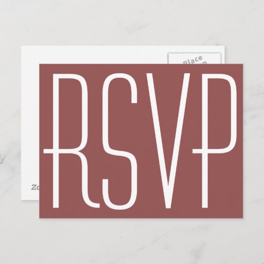 Rustige wijn en witte RSVP Uitnodiging Briefkaart (Voorkant / Achterkant)