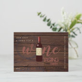 Rustige wijnbewaarder Invitting Glass Stains Kaart (Staand voorkant)