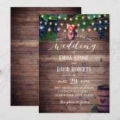 Rustige wijngaarddruiven vallen op het huwelijk kaart (Voorkant / Achterkant)