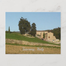 Rustige wijngaarden in goudtonnenToscane Italië Briefkaart