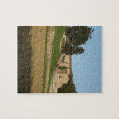 Rustige wijngaarden, Toscane, Italië, gouden toon Legpuzzel (Horizontaal)