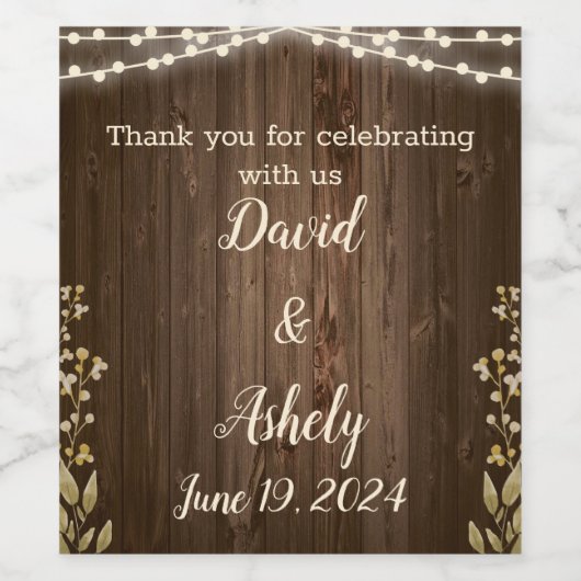 Rustige wijnkabels wijn etiket (Enkel label)