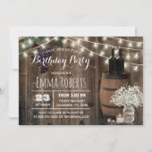 Rustige Wijnloop Floral Jar Winery Birthday Kaart (Voorkant)